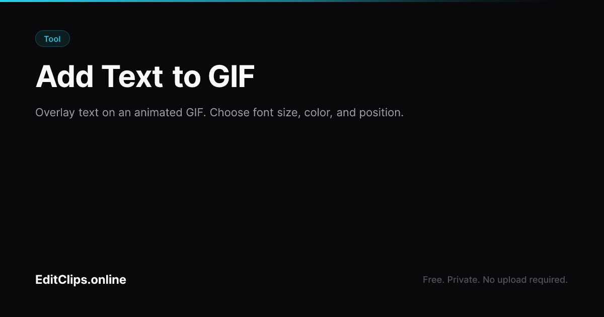 Add Text to GIF Online Free | EditClips.online