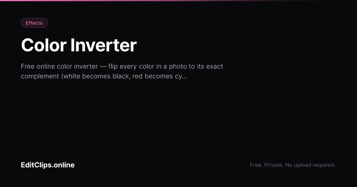 Inverted Background Css Инвертировать цвета изображения онлайн бесплатно | EditClips.online