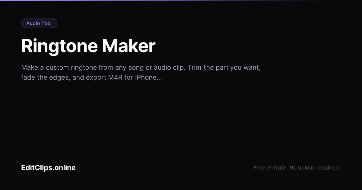 Ringtone Maker Online Free — Make iPhone (M4R) & Android Ringtones ...